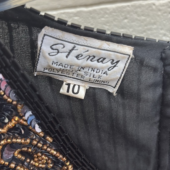 Stenay women’s 10 Black sequined beaded Evening dress - Picture 5 of 8